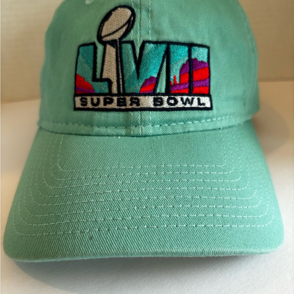 MENS KANSAS CITY CHIEFS SUPER BOWL CAP WINNER LVII 2023 AQUA & ORANGE PURPLE - Picture 2 of 8
